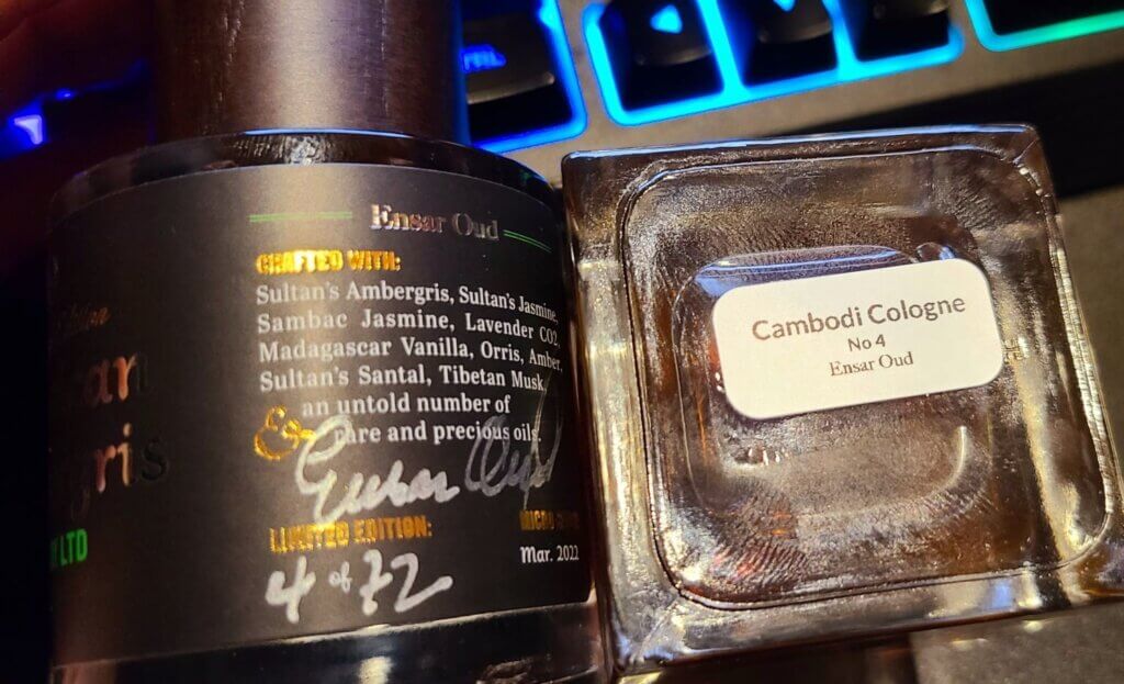 Jamaican Ambergris Oud Musk Perfume Numbered